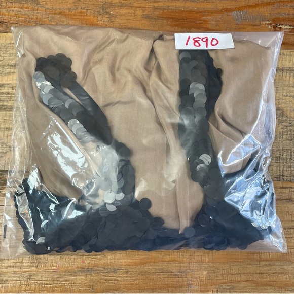 Hannah Jo 100% Silk Babydoll Dress Medium sequins bubble formal cocktail - Picture 8 of 8